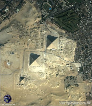 above 3 pyramids